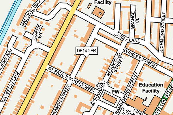 DE14 2ER map - OS OpenMap – Local (Ordnance Survey)