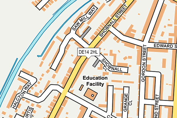 DE14 2HL map - OS OpenMap – Local (Ordnance Survey)