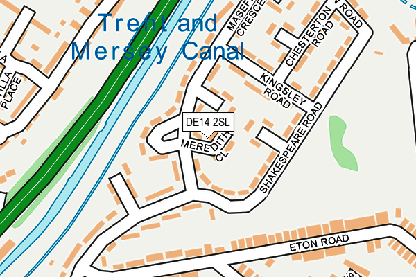 DE14 2SL map - OS OpenMap – Local (Ordnance Survey)