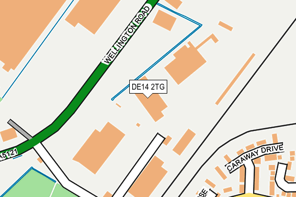 DE14 2TG map - OS OpenMap – Local (Ordnance Survey)