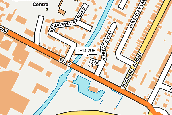 DE14 2UB map - OS OpenMap – Local (Ordnance Survey)