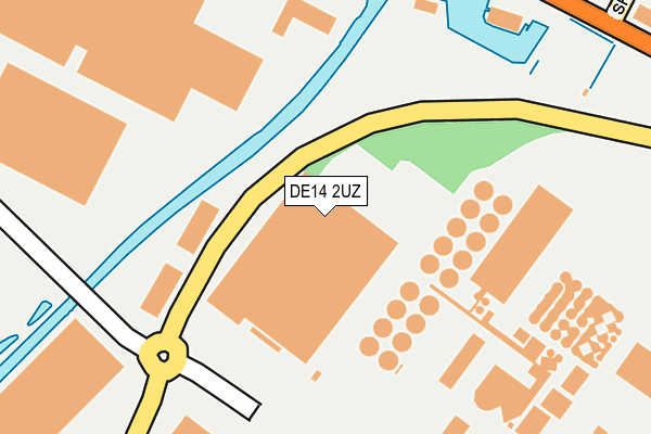 DE14 2UZ map - OS OpenMap – Local (Ordnance Survey)