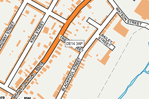 DE14 3AP map - OS OpenMap – Local (Ordnance Survey)