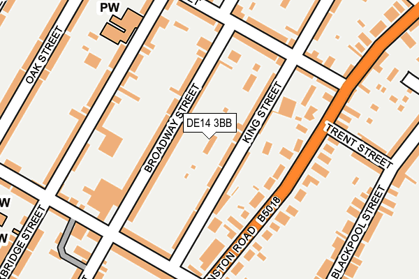 DE14 3BB map - OS OpenMap – Local (Ordnance Survey)