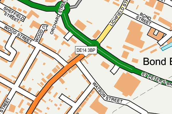 DE14 3BP map - OS OpenMap – Local (Ordnance Survey)