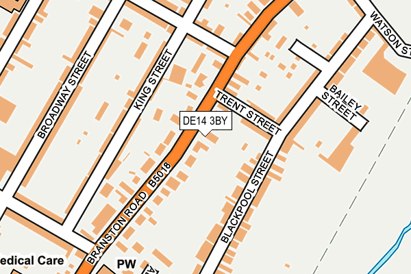 DE14 3BY map - OS OpenMap – Local (Ordnance Survey)