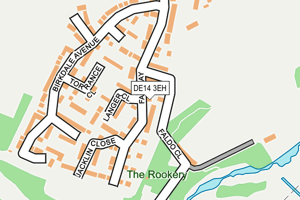 DE14 3EH map - OS OpenMap – Local (Ordnance Survey)