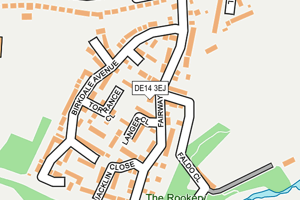 DE14 3EJ map - OS OpenMap – Local (Ordnance Survey)