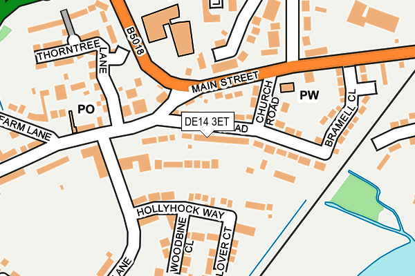 DE14 3ET map - OS OpenMap – Local (Ordnance Survey)