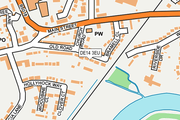DE14 3EU map - OS OpenMap – Local (Ordnance Survey)