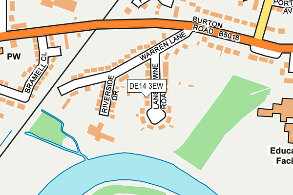 DE14 3EW map - OS OpenMap – Local (Ordnance Survey)