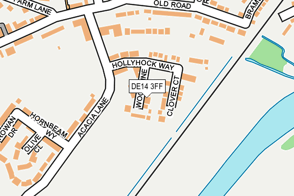 DE14 3FF map - OS OpenMap – Local (Ordnance Survey)