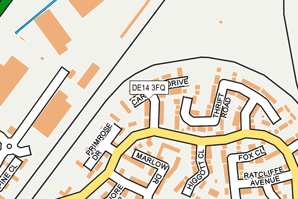 DE14 3FQ map - OS OpenMap – Local (Ordnance Survey)