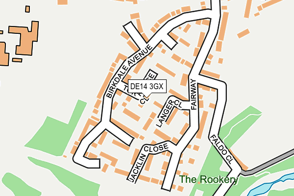 DE14 3GX map - OS OpenMap – Local (Ordnance Survey)