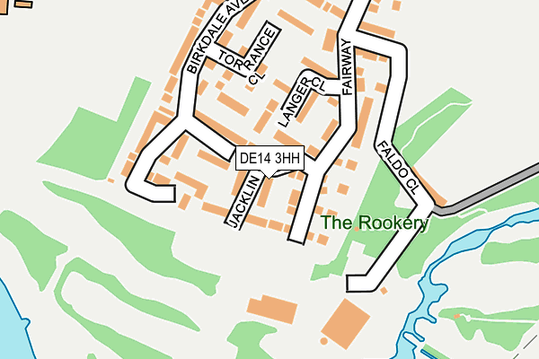 DE14 3HH map - OS OpenMap – Local (Ordnance Survey)