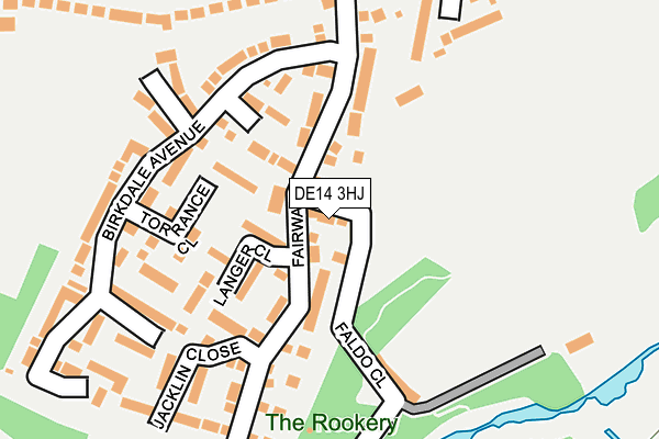 DE14 3HJ map - OS OpenMap – Local (Ordnance Survey)