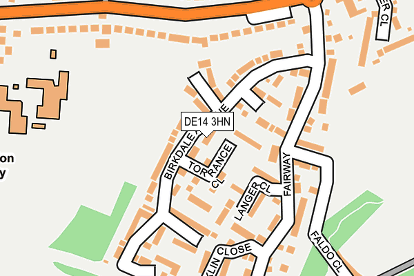 DE14 3HN map - OS OpenMap – Local (Ordnance Survey)