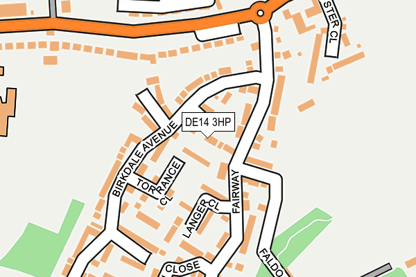 DE14 3HP map - OS OpenMap – Local (Ordnance Survey)