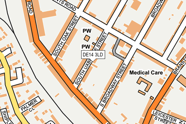 DE14 3LD map - OS OpenMap – Local (Ordnance Survey)