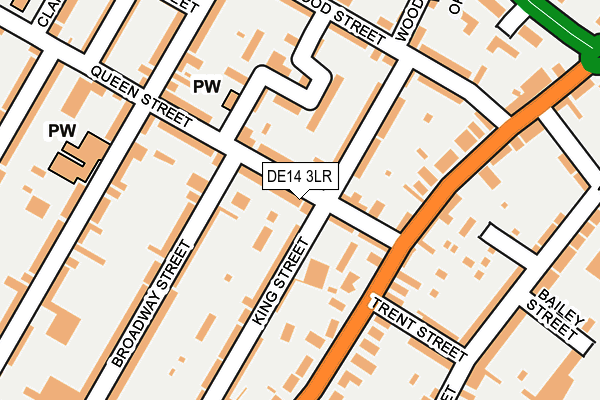 DE14 3LR map - OS OpenMap – Local (Ordnance Survey)
