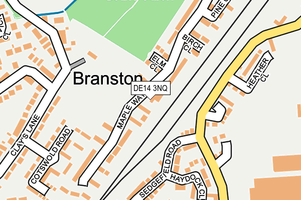 DE14 3NQ map - OS OpenMap – Local (Ordnance Survey)