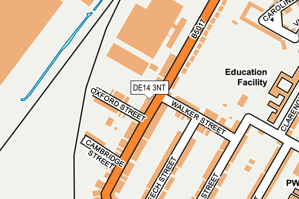 DE14 3NT map - OS OpenMap – Local (Ordnance Survey)