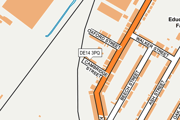 DE14 3PQ map - OS OpenMap – Local (Ordnance Survey)