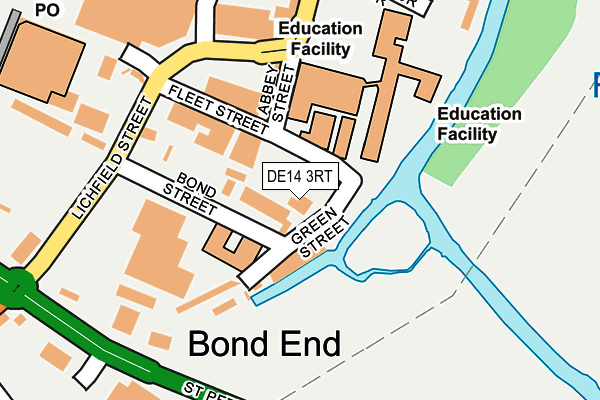 DE14 3RT map - OS OpenMap – Local (Ordnance Survey)