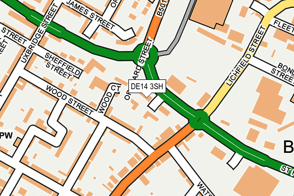 DE14 3SH map - OS OpenMap – Local (Ordnance Survey)