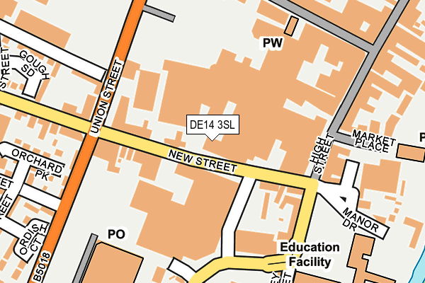 DE14 3SL map - OS OpenMap – Local (Ordnance Survey)