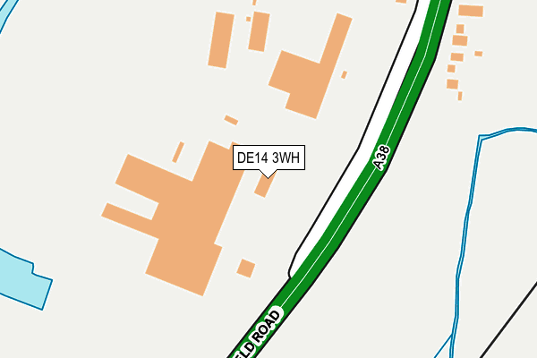 DE14 3WH map - OS OpenMap – Local (Ordnance Survey)