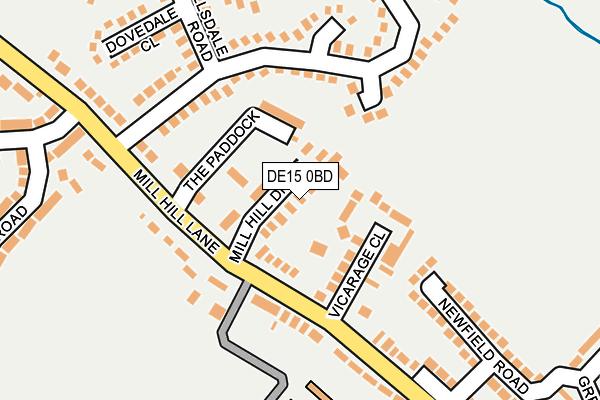 DE15 0BD map - OS OpenMap – Local (Ordnance Survey)