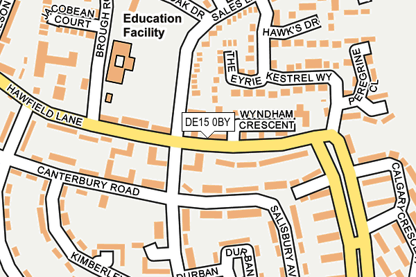 DE15 0BY map - OS OpenMap – Local (Ordnance Survey)