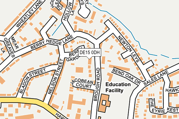 DE15 0DH map - OS OpenMap – Local (Ordnance Survey)