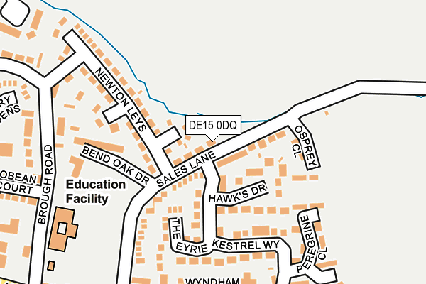 DE15 0DQ map - OS OpenMap – Local (Ordnance Survey)