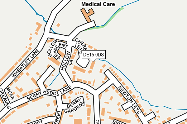 DE15 0DS map - OS OpenMap – Local (Ordnance Survey)