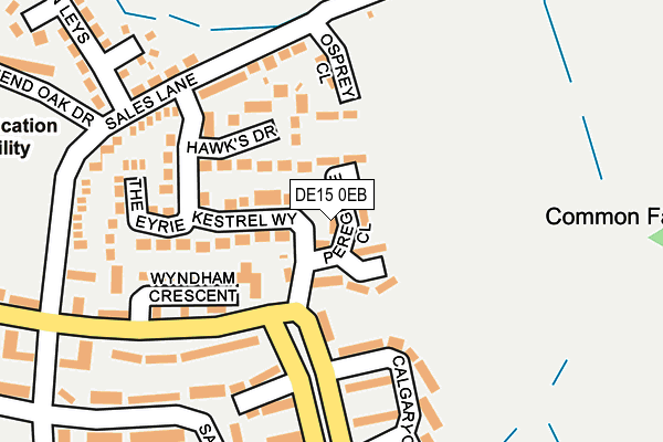 DE15 0EB map - OS OpenMap – Local (Ordnance Survey)