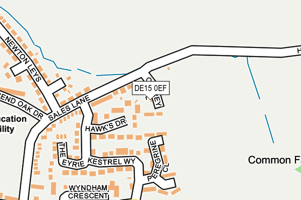 DE15 0EF map - OS OpenMap – Local (Ordnance Survey)