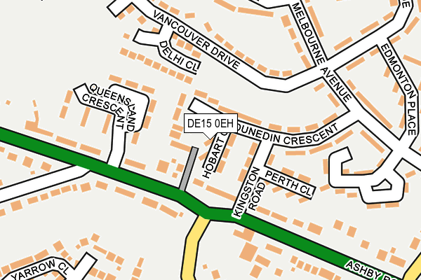 DE15 0EH map - OS OpenMap – Local (Ordnance Survey)
