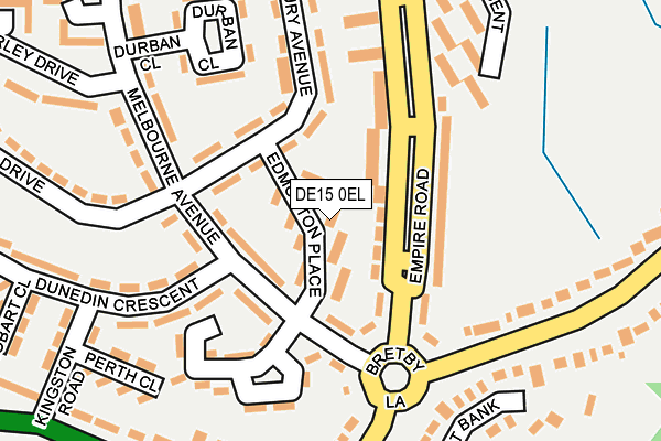 DE15 0EL map - OS OpenMap – Local (Ordnance Survey)