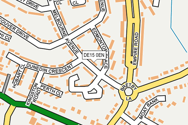 DE15 0EN map - OS OpenMap – Local (Ordnance Survey)