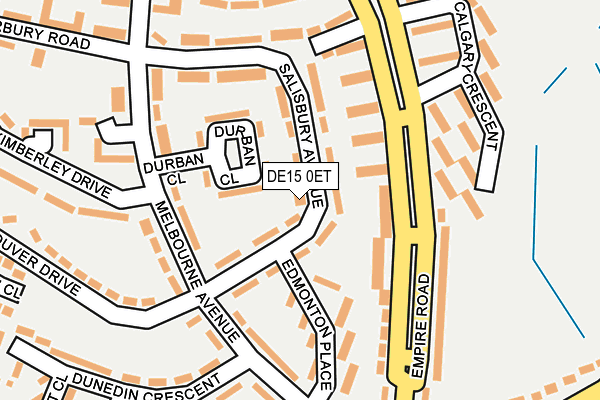 DE15 0ET map - OS OpenMap – Local (Ordnance Survey)