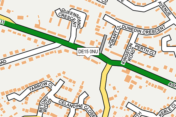 DE15 0NU map - OS OpenMap – Local (Ordnance Survey)