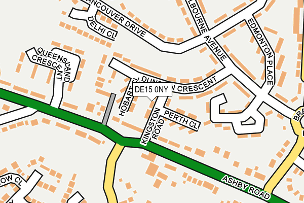 DE15 0NY map - OS OpenMap – Local (Ordnance Survey)