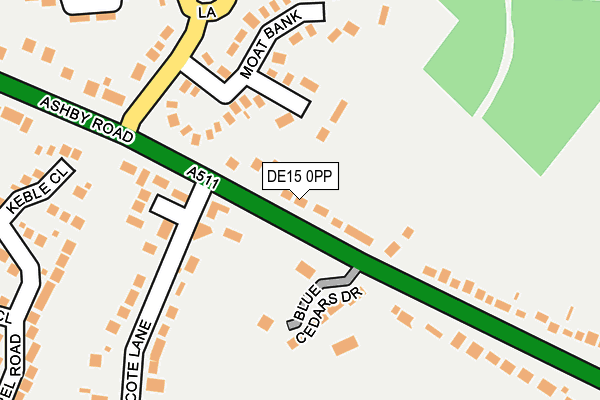 DE15 0PP map - OS OpenMap – Local (Ordnance Survey)