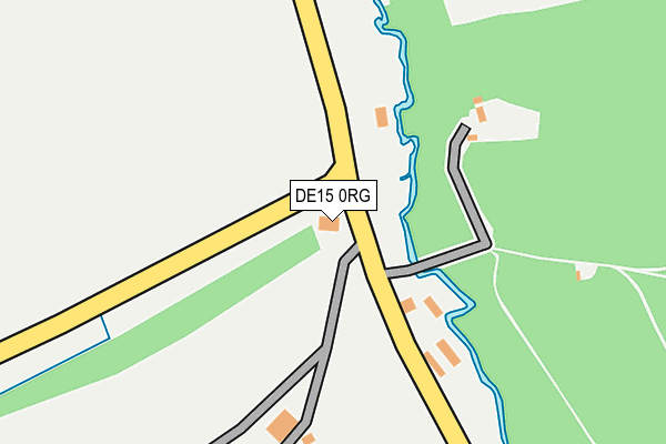 DE15 0RG map - OS OpenMap – Local (Ordnance Survey)