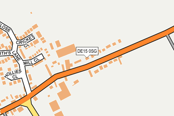 DE15 0SG map - OS OpenMap – Local (Ordnance Survey)