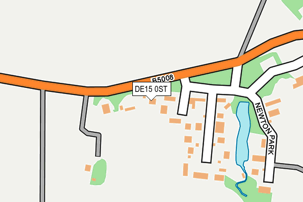 DE15 0ST map - OS OpenMap – Local (Ordnance Survey)