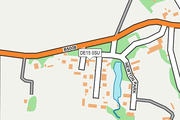 DE15 0SU map - OS OpenMap – Local (Ordnance Survey)