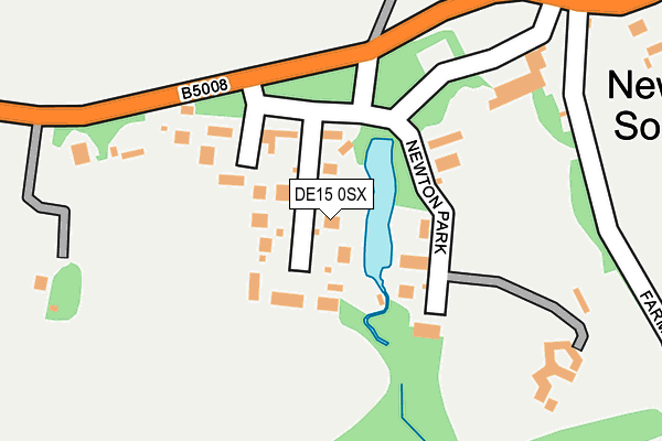 DE15 0SX map - OS OpenMap – Local (Ordnance Survey)
